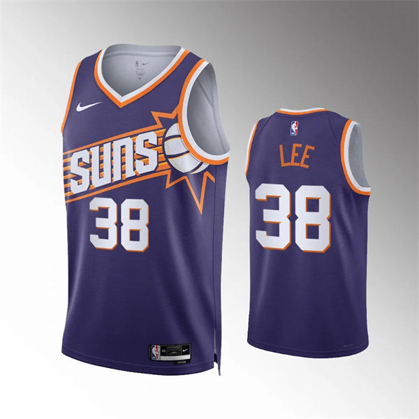 Mens Phoenix Suns #38 Saben Lee 2023-24 Purple Icon Edition Jersey