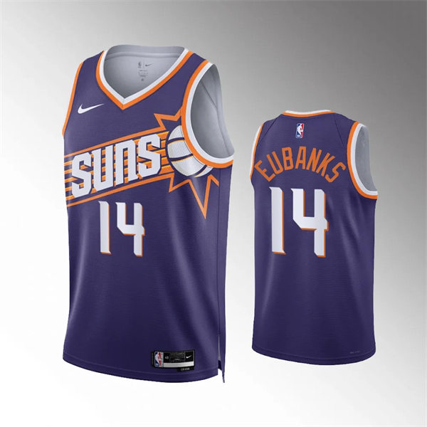 Mens Phoenix Suns #14 Drew Eubanks 2023-24 Purple Icon Edition Jersey