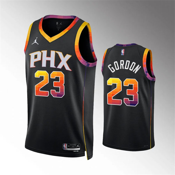Mens Phoenix Suns #23 Eric Gordon Black Statement Edition Jersey