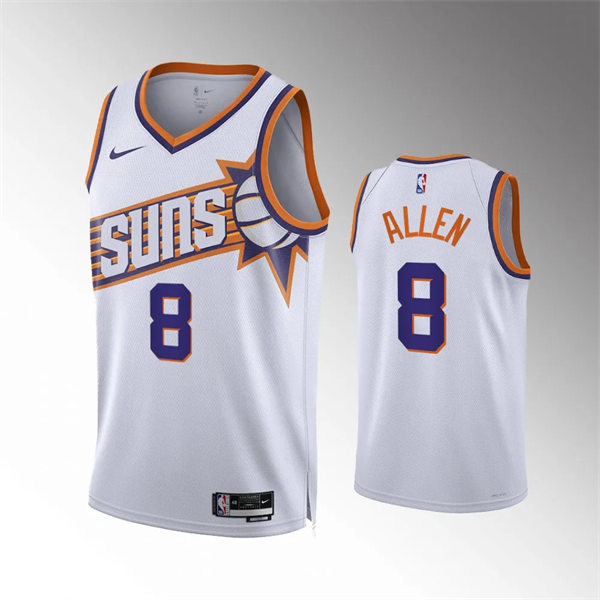 Mens Phoenix Suns #8 Grayson Allen 2023-24 White Association Edition Jersey