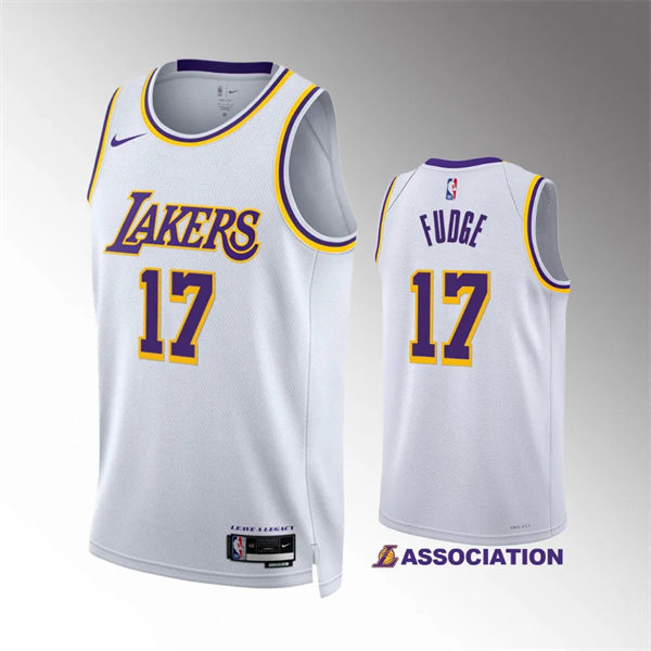 Mens Los Angeles Lakers #17 Alex Fudge White Association Edition Jersey