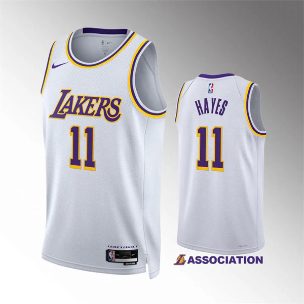 Mens Los Angeles Lakers #11 Jaxson Hayes White Association Edition Jersey