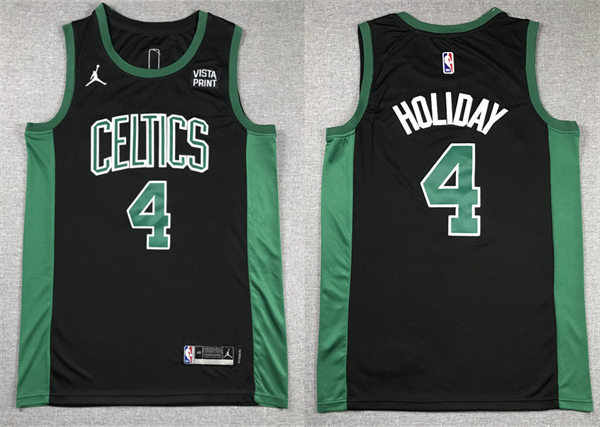 Mens Boston Celtics #4 Jrue Holiday Black Statement Edition Jersey