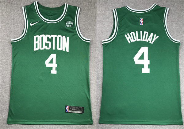 Mens Boston Celtics #4 Jrue Holiday Kelly Green Icon Edition Jersey
