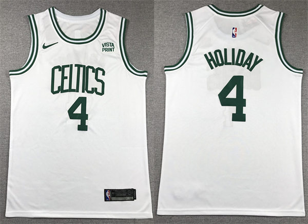 Mens Boston Celtics #4 Jrue Holiday White Association Edition Swingman Jersey