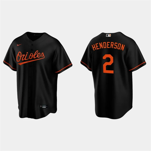 Youth Baltimore Orioles #2 Gunnar Henderson Nike Black Alternate Jersey