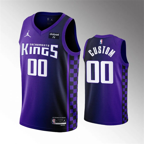 Mens Youth Sacramento Kings Custom 2023-24 Purple Statement Edition Player Jersey