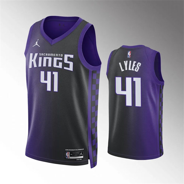 Mens Sacramento Kings #41 Trey Lyles 2023-24 Purple Statement Edition Player Jersey