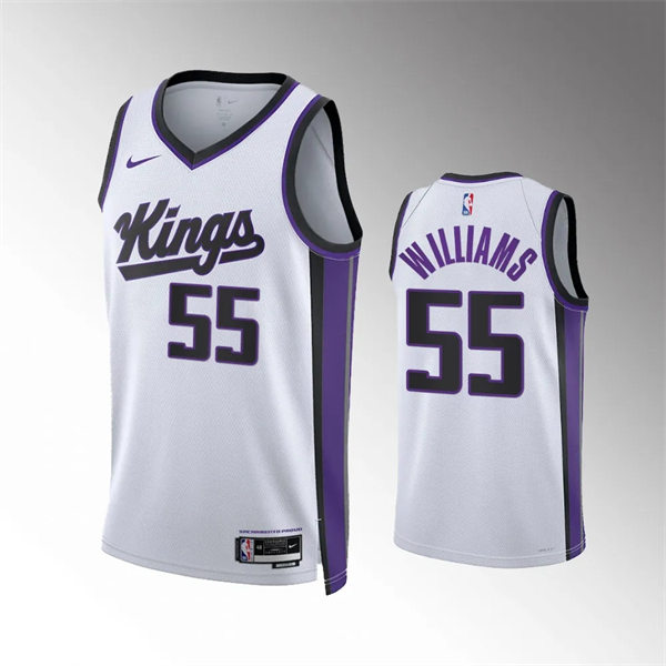 Mens Sacramento Kings Retired Player #55 Jason Williams 2023-24 White Association Edition Player Jersey