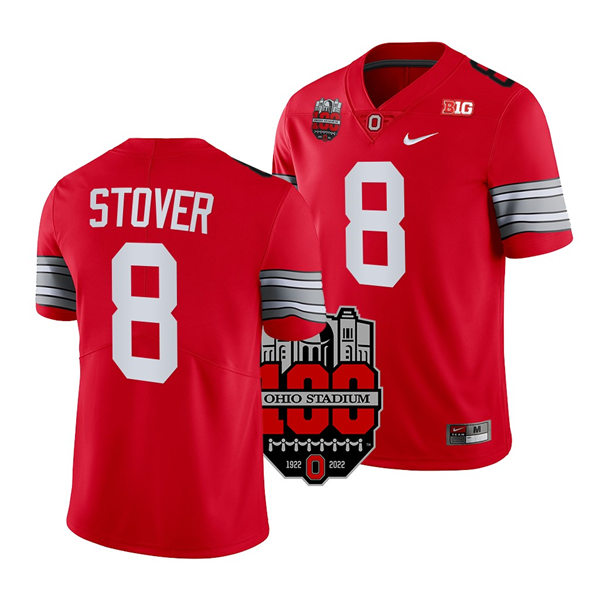 Mens Youth Ohio State Buckeyes #8 Cade Stover Scarlet College Football Game Jersey