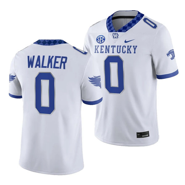 Mens Youth Kentucky Wildcats #0 Deone Walker 2023 White Football Game Jersey