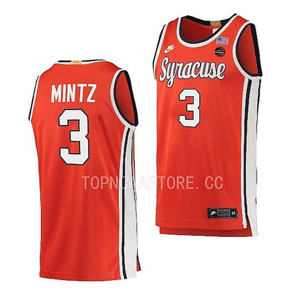 Mens Youth Syracuse Orange #3 Judah Mintz Orange Retro College Basketball Jersey