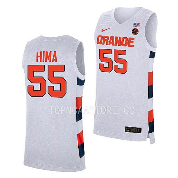 Mens Youth Syracuse Orange #55 Mounir Hima Nike 2023 White College Basketball Game Jersey