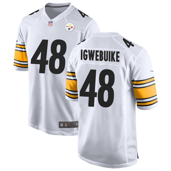 Men's Pittsburgh Steelers #48 Godwin Igwebuike Nike 2023 White Vapor F.U.S.E. Limited Jersey