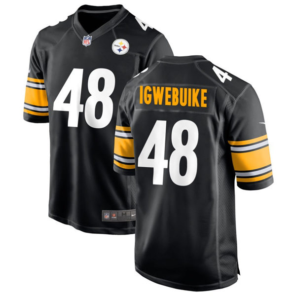 Men's Pittsburgh Steelers #48 Godwin Igwebuike Nike 2023 Black Vapor F.U.S.E. Limited Jersey