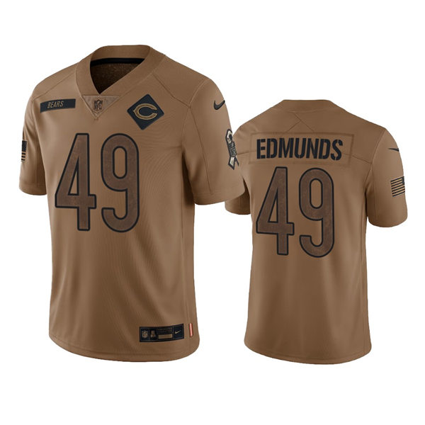 Mens Chicago Bears #49 Tremaine Edmunds Brown 2023 Salute To Service Limited Jersey