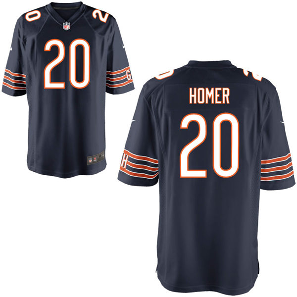 Mens Chicago Bears #20 Travis Homer Nike Navy Vapor F.U.S.E. Limited Jersey