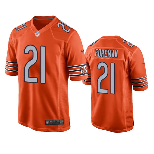 Mens Chicago Bears #21 D'Onta Foreman Nike Orange Vapor F.U.S.E. Limited Jersey