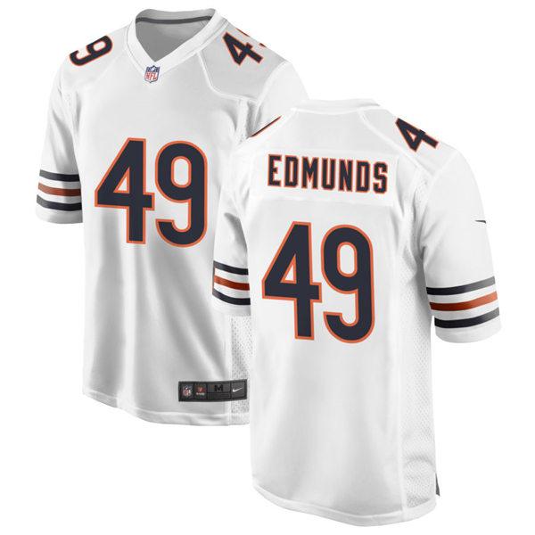 Mens Chicago Bears #49 Tremaine Edmunds  Nike White Vapor F.U.S.E. Limited Jersey