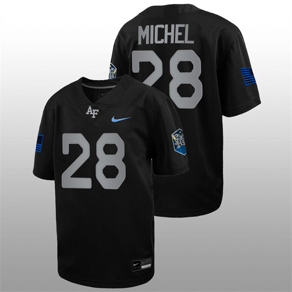 Mens Youth Air Force Falcons #28 Emmanuel Michel Nike Space Force Rivalry Alternate Game Football Jersey - Black