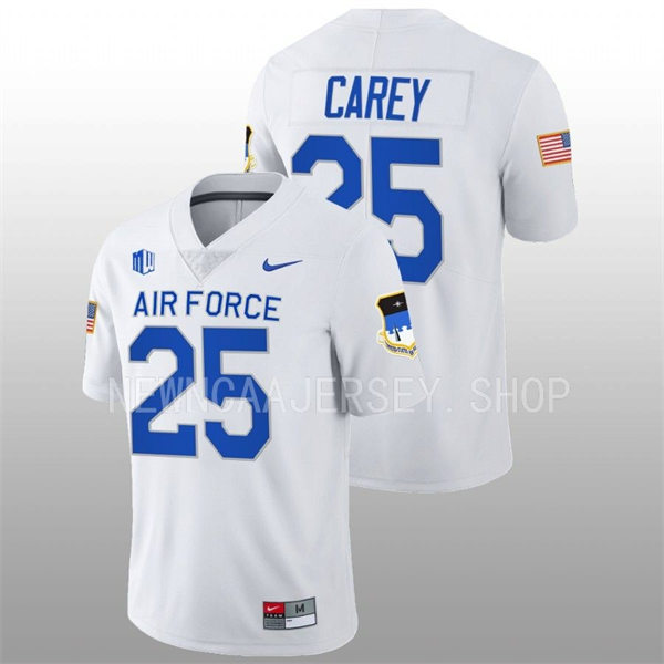 Mens Youth Air Force Falcons #25 Conner Carey Nike White College Football Game Jersey