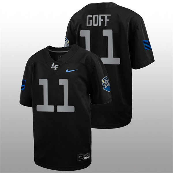 Mens Youth Air Force Falcons #11 Camby Goff Nike Space Force Rivalry Alternate Game Football Jersey - Black