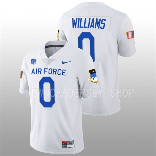 Mens Youth Air Force Falcons #0 Trey Williams Nike White College Football Game Jersey