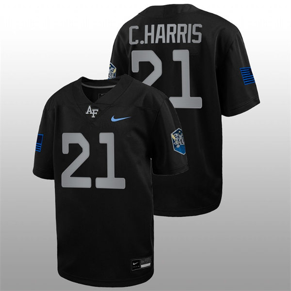 Mens Youth Air Force Falcons #21 Cade Harris Nike Space Force Rivalry Alternate Game Football Jersey - Black