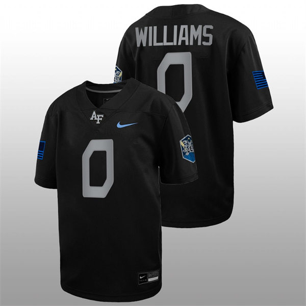 Mens Youth Air Force Falcons #0 Trey Williams Nike Space Force Rivalry Alternate Game Football Jersey - Black