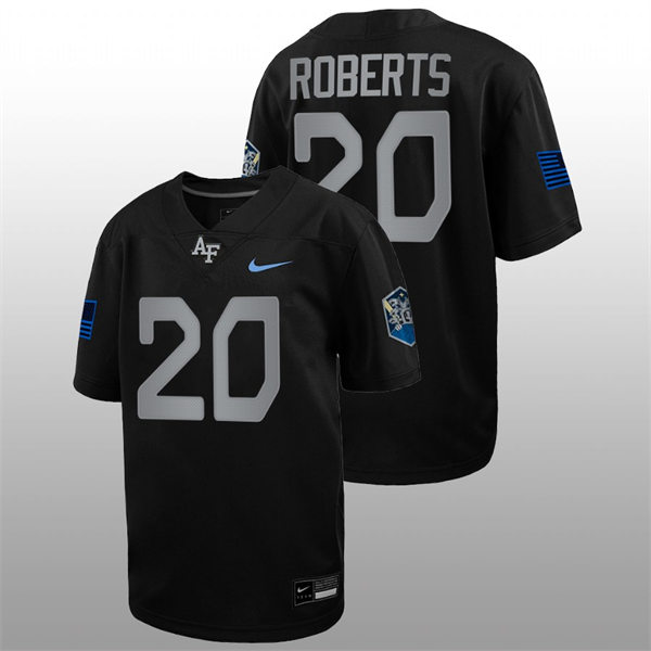 Mens Youth Air Force Falcons #20 Brad Roberts Nike Space Force Rivalry Alternate Game Football Jersey - Black