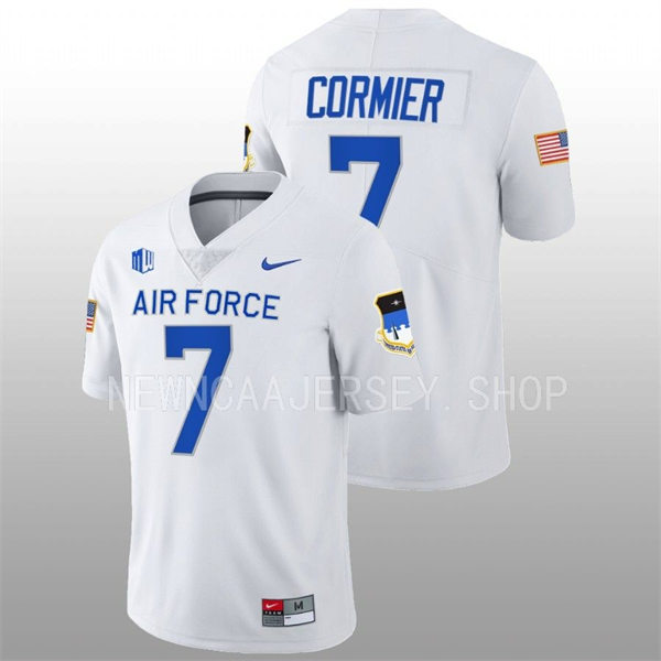 Mens Youth Air Force Falcons #7 David Cormier Nike White College Football Game Jersey