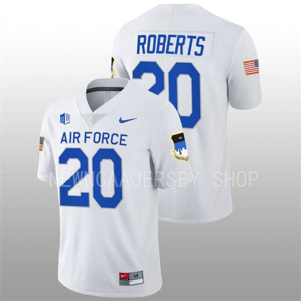 Mens Youth Air Force Falcons #20 Brad Roberts Nike White College Football Game Jersey