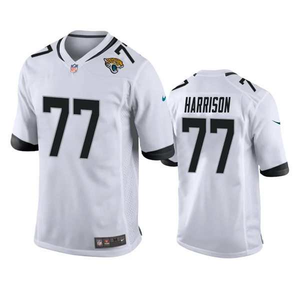 Mens Jacksonville Jaguars #77 Anton Harrison Nike White Vapor Untouchable Limited Jersey