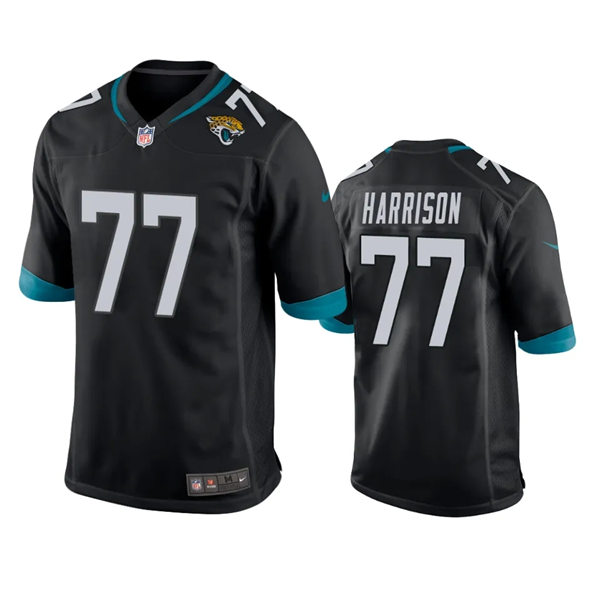 Mens Jacksonville Jaguars #77 Anton Harrison Nike Black Vapor Untouchable Limited Jersey