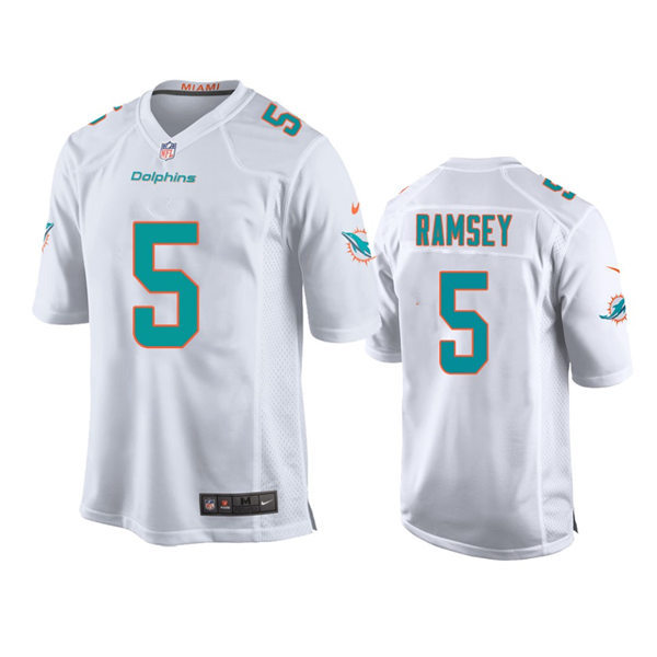 Youth Miami Dolphins #5 Jalen Ramsey  Nike Home White Limited Jersey