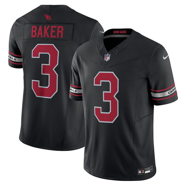 Mens Arizona Cardinals #3 Budda Baker Nike 2023 Alternate Black Vapor F.U.S.E. Limited Jersey
