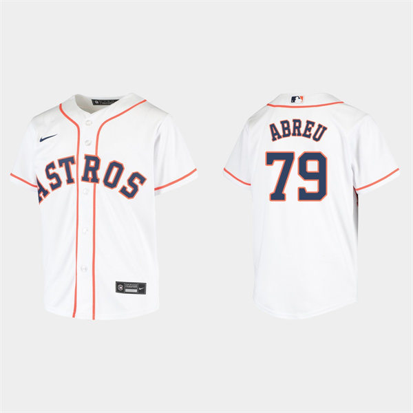 Youth Houston Astros #79 Jose Abreu Nike White Home Jersey