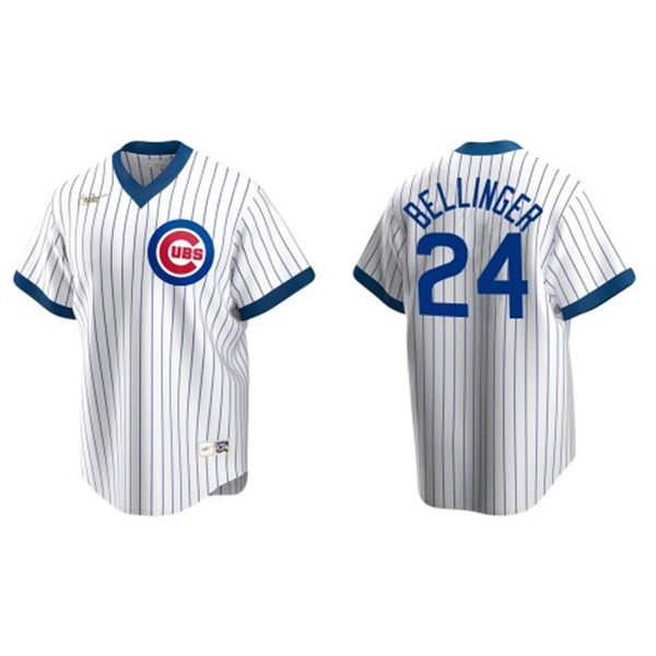 Mens Chicago Cubs #24 Cody Bellinger Nike White Pullover Cooperstown Jersey