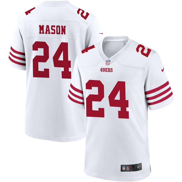 Mens San Francisco 49ers #24 Jordan Mason Nike Home White 2023 F.U.S.E. Vapor Limited Jersey