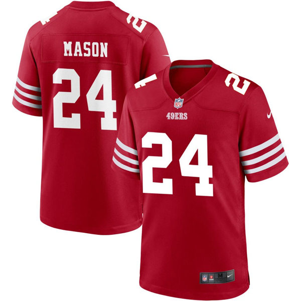 Mens San Francisco 49ers #24 Jordan Mason Nike Scarlet 2023 F.U.S.E. Vapor Limited Jersey