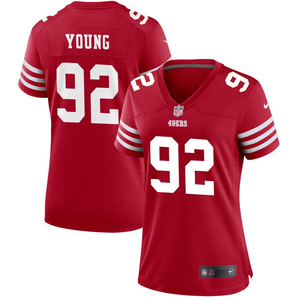 Womens San Francisco 49ers #92 Chase Young Nike Scarlet Limited Jersey