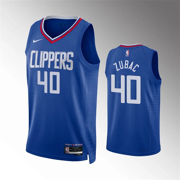 Mens Los Angeles Clippers #40 Ivica Zubac  Nike Royal Icon Edition Jersey