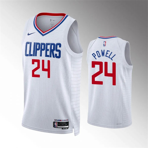 Mens Los Angeles Clippers #24 Norman Powell Nike White Association Edition Jersey
