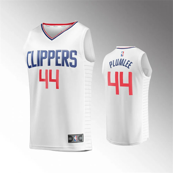 Mens Los Angeles Clippers #44 Mason Plumlee Nike White Association Edition Jersey