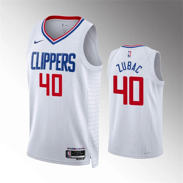 Mens Los Angeles Clippers #40 Ivica Zubac Nike White Association Edition Jersey