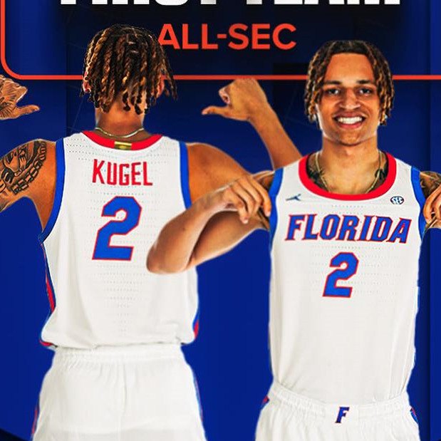 Mens Youth  Florida Gators #2 Riley Kugel 2023-24 White Basketball Game Jersey