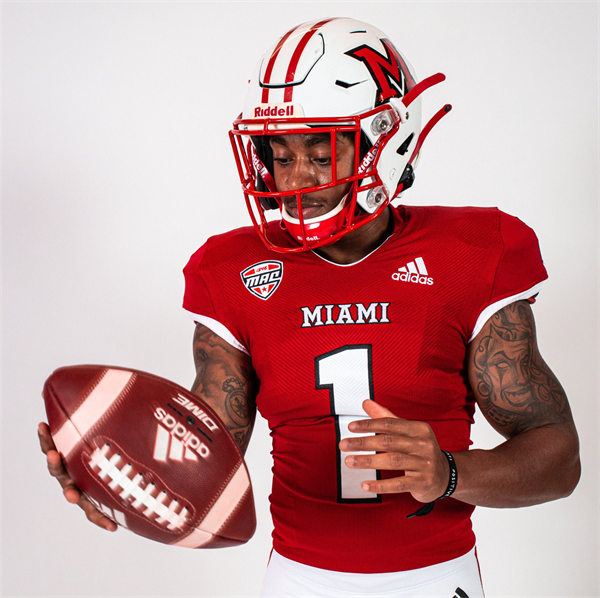 Mens Youth Miami RedHawks Custom 2023 Red Football Game Jersey