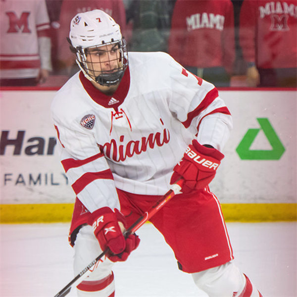 Mens Youth Miami RedHawks Custom 2023-24 White Miami Hockey Game Jersey