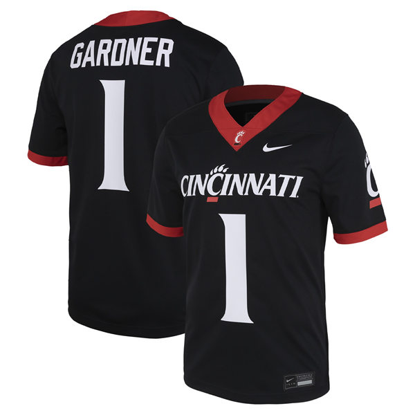 Mens Youth Cincinnati Bearcats #1 Ahmad Sauce Gardner Nike 2023 XII Black Football Jersey