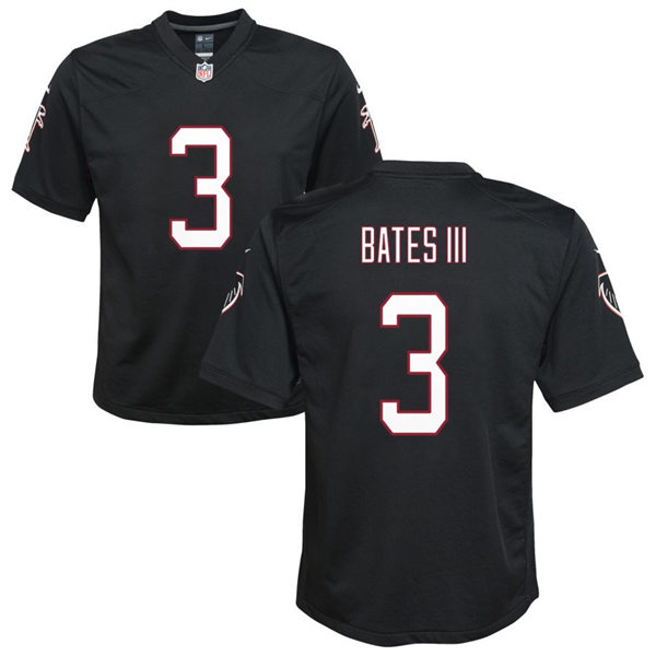 Youth Atlanta Falcons #3 Jessie Bates III Black Throwback Limited Jersey